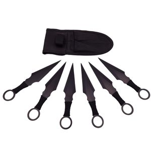 Set sase cutite de aruncat DEPOX®, Black Fury, otel inoxidabil, 16.5 cm