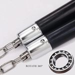 Sport si Outdoor - Sporturi de contact - Produse autoaparare - Nunceag-nunchucku IdeallStore®, cauciuc, prindere lant, negru, 30 cm - Infinity.ro