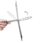 Sport si Outdoor/Camping/Cutite, bricege si accesorii/Cutite si bricege - Cutit - Briceag fluture - Butterfly de antrenament 22 cm, argintiu - Infinity.ro