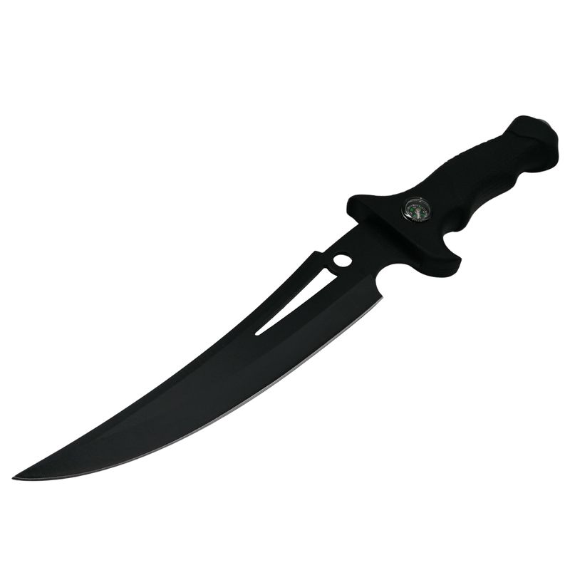 Sport si Outdoor - Camping - Cutite, bricege si accesorii - Cutite si bricege - Cutit de vanatoare IdeallStore®, Vendetta Knife, otel inoxidabil, negru, 31.5 cm, toc inclus - Infinity.ro