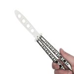 Sport si Outdoor/Camping/Cutite, bricege si accesorii/Cutite si bricege - Cutit - Briceag fluture - Butterfly de antrenament 22 cm, argintiu - Infinity.ro
