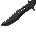 Sport si Outdoor - Camping - Cutite, bricege si accesorii - Cutite si bricege - Cutit de vanatoare IdeallStore®, Survival Spirit, otel inoxidabil, amnar, 30.5 cm, negru, teaca inclusa - Infinity.ro