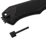 Sport si Outdoor - Camping - Cutite, bricege si accesorii - Cutite si bricege - Cutit de vanatoare IdeallStore®, Survival Spirit, otel inoxidabil, amnar, 30.5 cm, negru, teaca inclusa - Infinity.ro