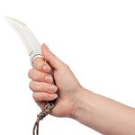 Sport si Outdoor - Camping - Cutite, bricege si accesorii - Cutite si bricege - Cutit de vanatoare IdeallStore®, Apache Saviour, negru, 18 cm, otel damasc, teaca piele - Infinity.ro