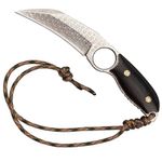 Sport si Outdoor - Camping - Cutite, bricege si accesorii - Cutite si bricege - Cutit de vanatoare IdeallStore®, Apache Saviour, negru, 18 cm, otel damasc, teaca piele - Infinity.ro