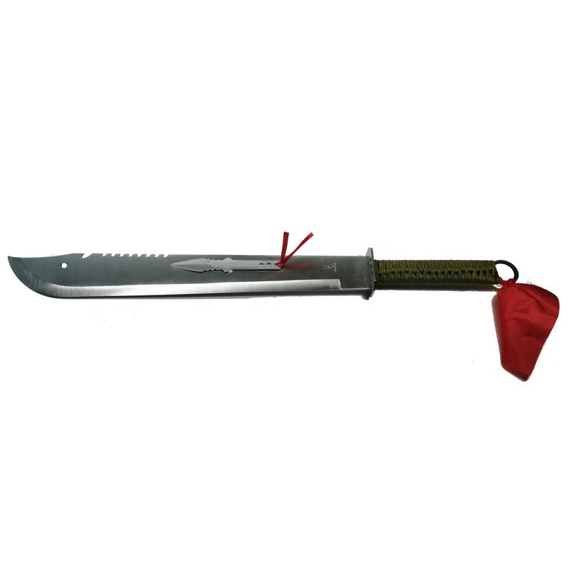 Sport si Outdoor - Camping - Cutite, bricege si accesorii - Cutite si bricege - Sabie de vanatoare, Samurai Blade, maner textil, 67 cm, cutit de aruncat inclus - Infinity.ro