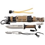 Sport si Outdoor - Camping - Cutite, bricege si accesorii - Cutite si bricege - Cutit de vanatoare IdeallStore®, Thunder Clap, otel inoxidabil, 32.5 cm, bej, teaca inclusa - Infinity.ro