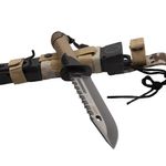 Sport si Outdoor - Camping - Cutite, bricege si accesorii - Cutite si bricege - Cutit de vanatoare IdeallStore®, Thunder Clap, otel inoxidabil, 32.5 cm, bej, teaca inclusa - Infinity.ro