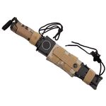 Sport si Outdoor - Camping - Cutite, bricege si accesorii - Cutite si bricege - Cutit de vanatoare IdeallStore®, Thunder Clap, otel inoxidabil, 32.5 cm, bej, teaca inclusa - Infinity.ro