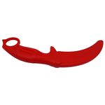 Sport si Outdoor/Camping/Cutite, bricege si accesorii/Cutite si bricege - Cutit de antrenament IdeallStore®, Tactical Pro, cauciuc, 23.5 cm, rosu, husa inclusa - Infinity.ro