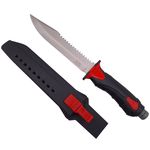 Sport si Outdoor - Camping - Cutite, bricege si accesorii - Cutite si bricege - Cutit de vanatoare IdeallStore®, Survival Blade, otel inoxidabil, 34.5 cm, negru, teaca inclusa - Infinity.ro
