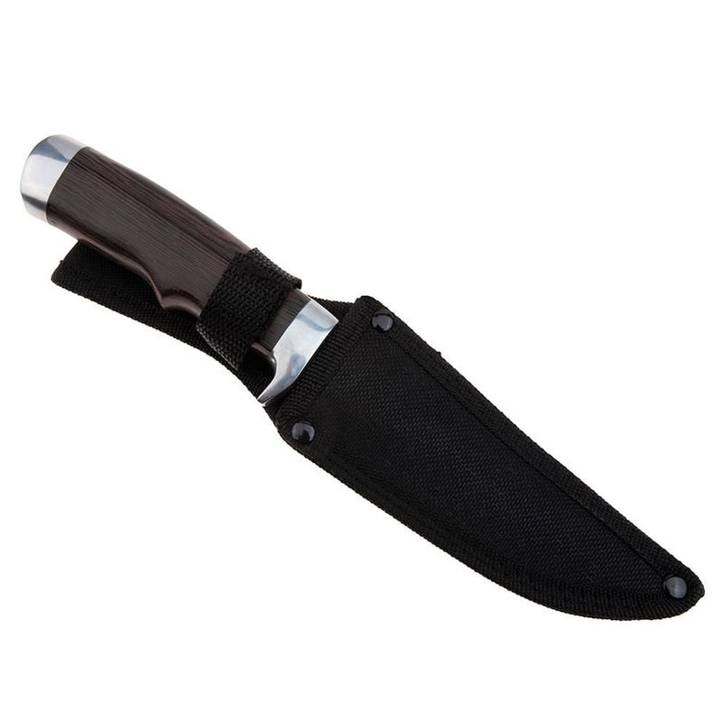 Sport si Outdoor - Camping - Cutite, bricege si accesorii - Cutite si bricege - Cutit de vanatoare IdeallStore®, Clasic State, otel inoxidabil, lemn, 25 cm, maro - Infinity.ro