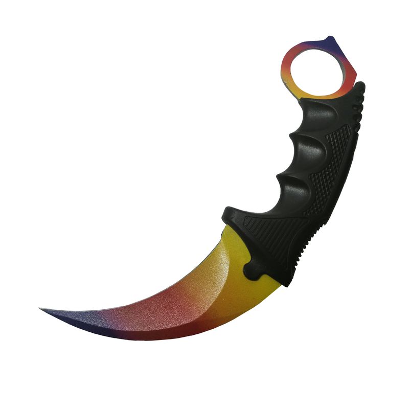 Sport si Outdoor/Camping/Cutite, bricege si accesorii/Cutite si bricege - Cutit Karambit, tricolor 18.5 cm - Infinity.ro