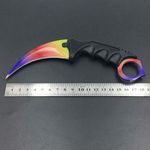 Sport si Outdoor/Camping/Cutite, bricege si accesorii/Cutite si bricege - Cutit Karambit, tricolor 18.5 cm - Infinity.ro