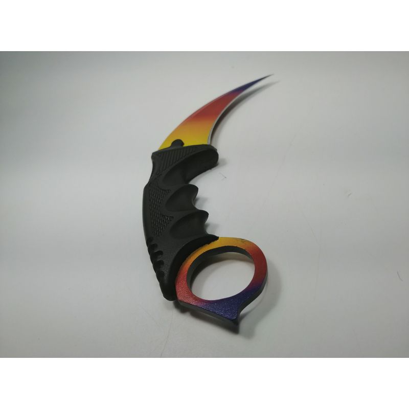 Sport si Outdoor/Camping/Cutite, bricege si accesorii/Cutite si bricege - Cutit Karambit, tricolor 18.5 cm - Infinity.ro