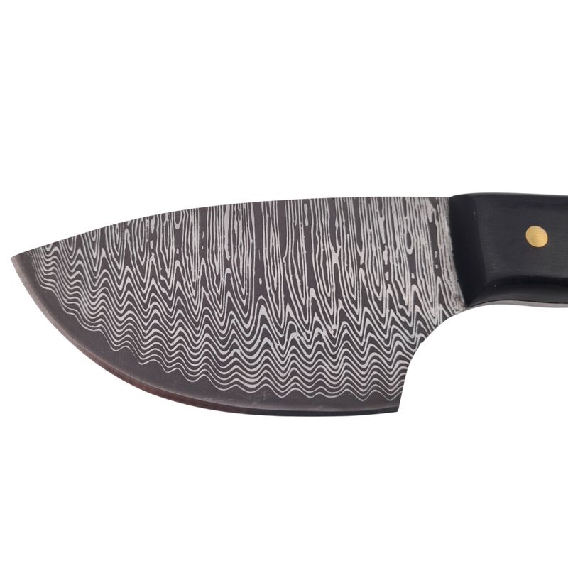 Sport si Outdoor - Camping - Cutite, bricege si accesorii - Cutite si bricege - Cutit de vanatoare IdeallStore®, Tribal Chief, 20 cm, otel inoxidabil, negru, teaca piele ecologica - Infinity.ro