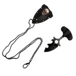 Sport si Outdoor - Camping - Cutite, bricege si accesorii - Cutite si bricege - Cutit tactic de camping IdeallStore®, Broken Death, 8 cm, negru, teaca inclusa - Infinity.ro