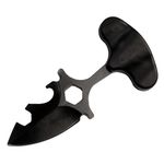 Sport si Outdoor - Camping - Cutite, bricege si accesorii - Cutite si bricege - Cutit tactic de camping IdeallStore®, Broken Death, 8 cm, negru, teaca inclusa - Infinity.ro
