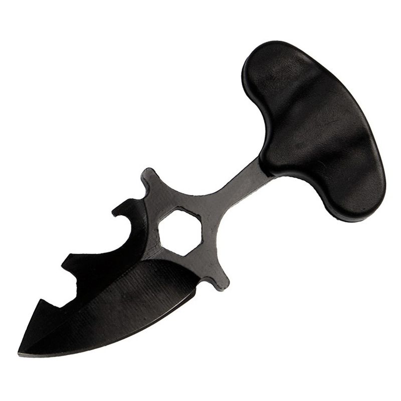 Sport si Outdoor - Camping - Cutite, bricege si accesorii - Cutite si bricege - Cutit tactic de camping IdeallStore®, Broken Death, 8 cm, negru, teaca inclusa - Infinity.ro