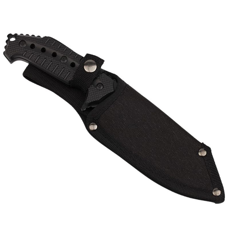 Sport si Outdoor - Camping - Cutite, bricege si accesorii - Cutite si bricege - Cutit de vanatoare IdeallStore®, Survival Avenue, otel inoxidabil, 23 cm, negru - Infinity.ro