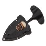 Sport si Outdoor - Camping - Cutite, bricege si accesorii - Cutite si bricege - Cutit tactic de camping IdeallStore®, Broken Death, 8 cm, negru, teaca inclusa - Infinity.ro