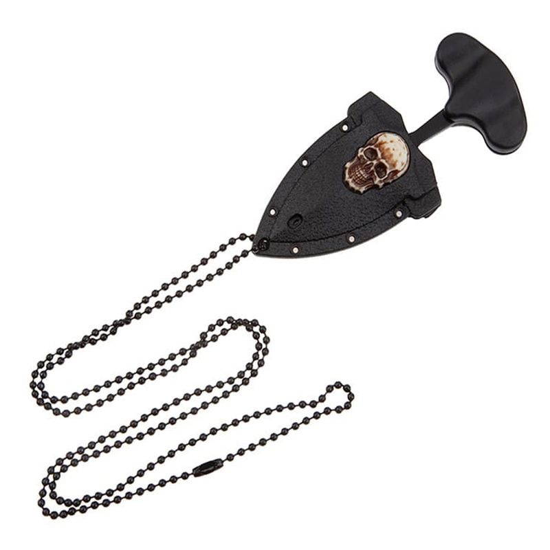 Sport si Outdoor - Camping - Cutite, bricege si accesorii - Cutite si bricege - Cutit tactic de camping IdeallStore®, Broken Death, 8 cm, negru, teaca inclusa - Infinity.ro