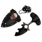 Sport si Outdoor - Camping - Cutite, bricege si accesorii - Cutite si bricege - Cutit tactic de camping IdeallStore®, Broken Death, 8 cm, negru, teaca inclusa - Infinity.ro