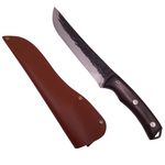 Sport si Outdoor - Camping - Cutite, bricege si accesorii - Cutite si bricege - Cutit japonez IdeallStore®, lucrat manual, Hunter Pride, 30.5 cm, maro, teaca piele - Infinity.ro