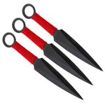 Sport si Outdoor - Camping - Cutite, bricege si accesorii - Cutite si bricege - Set trei cutite de aruncat IdeallStore®, Ninja Way, otel inoxidabil, negru, 17 cm, teaca inclusa - Infinity.ro