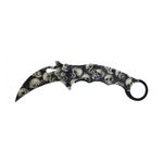 Sport si Outdoor - Camping - Cutite, bricege si accesorii - Cutite si bricege - Briceag de vanatoare IdeallStore®, karambit, Skull-Trooper, 20 cm - Infinity.ro
