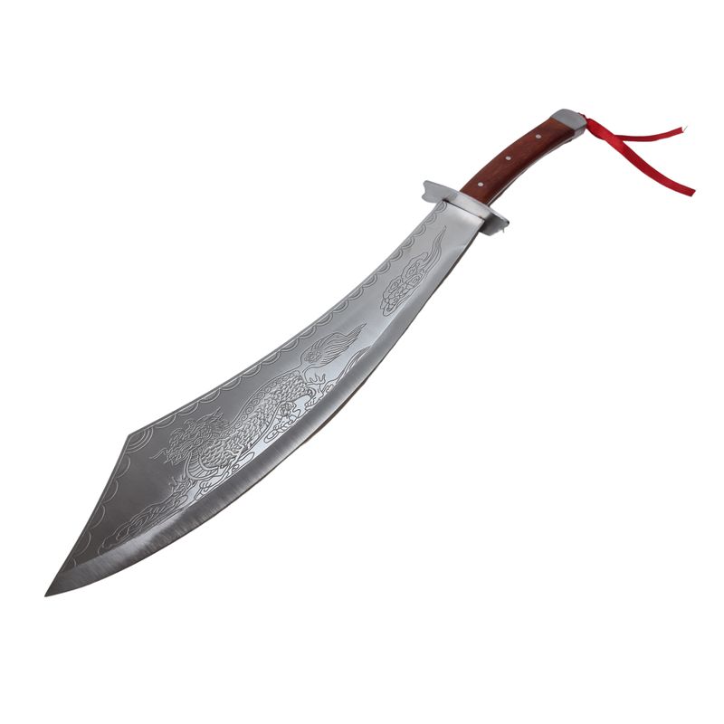 Sport si Outdoor/Camping/Cutite, bricege si accesorii/Cutite si bricege - Maceta, otel inoxidabil, Breath of the Dragon, 64 cm, cutit de aruncat inclus - Infinity.ro