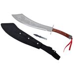 Sport si Outdoor/Camping/Cutite, bricege si accesorii/Cutite si bricege - Maceta, otel inoxidabil, Breath of the Dragon, 64 cm, cutit de aruncat inclus - Infinity.ro