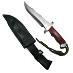 Sport si Outdoor - Camping - Cutite, bricege si accesorii - Cutite si bricege - Cutit de vanatoare, Steel Wolf, 31 cm, argintiu - Infinity.ro