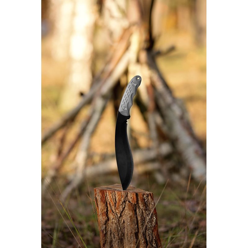 Sport si Outdoor - Camping - Cutite, bricege si accesorii - Cutite si bricege - Cutit tip maceta IdeallStore®, Mini Kukri, negru, 30 cm, teaca inclusa - Infinity.ro