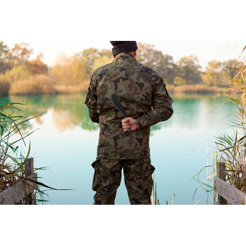 Sport si Outdoor - Camping - Cutite, bricege si accesorii - Cutite si bricege - Cutit tip maceta IdeallStore®, Mini Kukri, negru, 30 cm, teaca inclusa - Infinity.ro