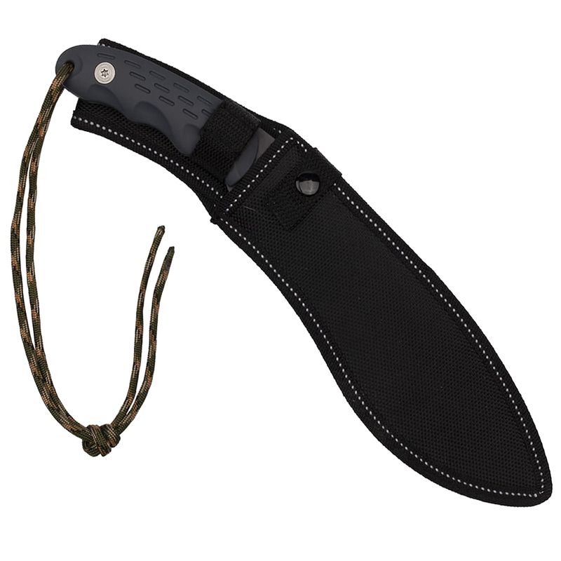 Sport si Outdoor - Camping - Cutite, bricege si accesorii - Cutite si bricege - Cutit tip maceta IdeallStore®, Mini Kukri, negru, 30 cm, teaca inclusa - Infinity.ro