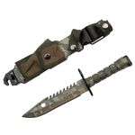 Sport si Outdoor - Camping - Cutite, bricege si accesorii - Cutite si bricege - Cutit de vanatoare IdeallStore®, Jungle Beast, verde, 32.5 cm, teaca inclusa - Infinity.ro