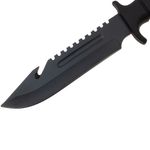 Sport si Outdoor - Camping - Cutite, bricege si accesorii - Cutite si bricege - Cutit de vanatoare IdeallStore®, Military Assault, 29 cm, negru, teaca inclusa - Infinity.ro