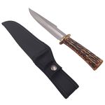 Sport si Outdoor - Camping - Cutite, bricege si accesorii - Cutite si bricege - Cutit de vanatoare IdeallStore®, Bone Trace, 30.5 cm, otel inoxidabil, bej, teaca inclusa - Infinity.ro