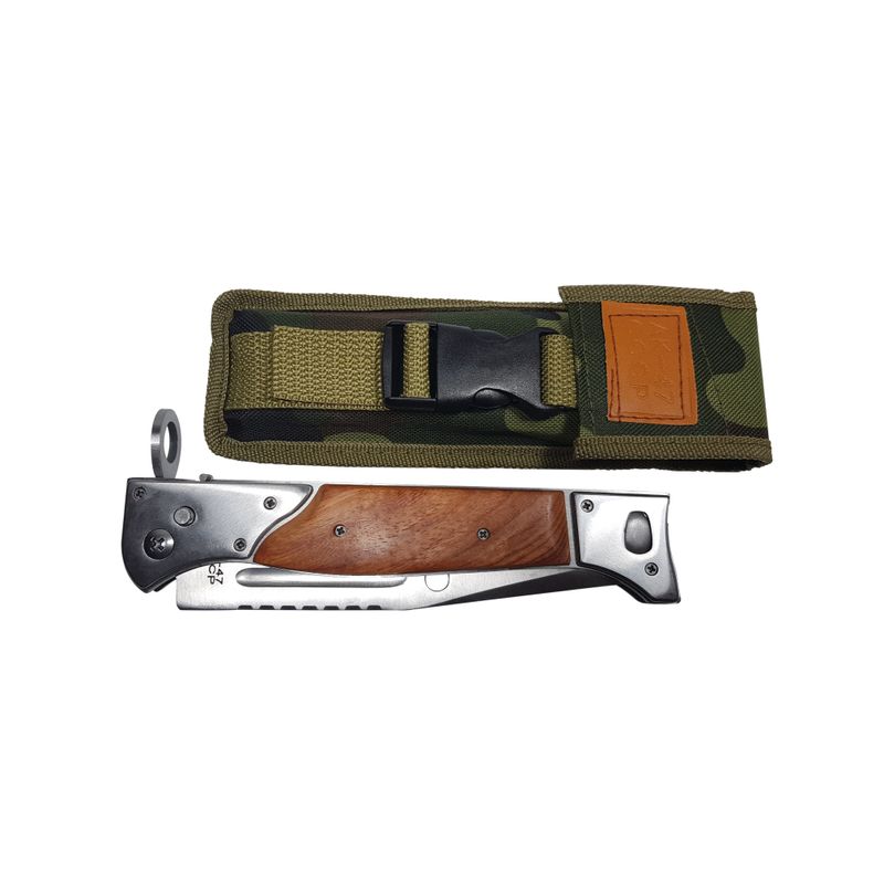 Sport si Outdoor - Camping - Cutite, bricege si accesorii - Cutite si bricege - Set 2 cutite vanatoare, cadou briceag automatic AK-47 - Infinity.ro