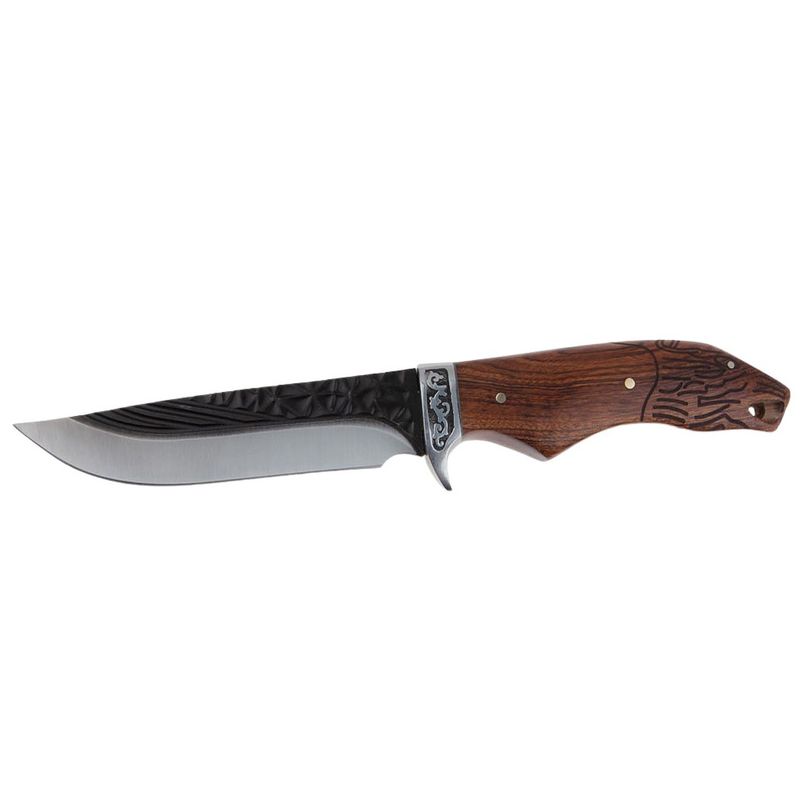 Sport si Outdoor - Camping - Cutite, bricege si accesorii - Cutite si bricege - Cutit de vanatoare IdeallStore®, Lion Blade, 25 cm, otel inoxidabil, maro, teaca inclusa - Infinity.ro