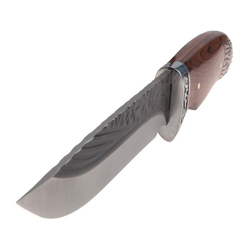Sport si Outdoor - Camping - Cutite, bricege si accesorii - Cutite si bricege - Cutit de vanatoare IdeallStore®, Lion Blade, 25 cm, otel inoxidabil, maro, teaca inclusa - Infinity.ro