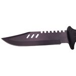 Sport si Outdoor - Camping - Cutite, bricege si accesorii - Cutite si bricege - Cutit de vanatoare IdeallStore®, Tactical Rambo, 32 cm, negru, teaca inclusa - Infinity.ro