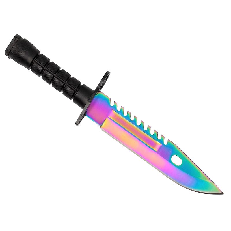Sport si Outdoor - Camping - Cutite, bricege si accesorii - Cutite si bricege - Cutit de vanatoare IdeallStore®, Rainbow Rambo, 32.5 cm, multicolor, teaca inclusa - Infinity.ro