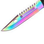 Sport si Outdoor - Camping - Cutite, bricege si accesorii - Cutite si bricege - Cutit de vanatoare IdeallStore®, Rainbow Rambo, 32.5 cm, multicolor, teaca inclusa - Infinity.ro