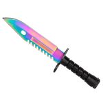 Sport si Outdoor - Camping - Cutite, bricege si accesorii - Cutite si bricege - Cutit de vanatoare IdeallStore®, Rainbow Rambo, 32.5 cm, multicolor, teaca inclusa - Infinity.ro