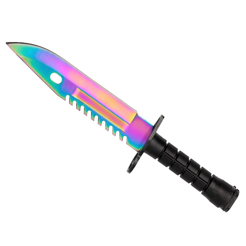 Sport si Outdoor - Camping - Cutite, bricege si accesorii - Cutite si bricege - Cutit de vanatoare IdeallStore®, Rainbow Rambo, 32.5 cm, multicolor, teaca inclusa - Infinity.ro