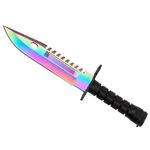 Sport si Outdoor - Camping - Cutite, bricege si accesorii - Cutite si bricege - Cutit de vanatoare IdeallStore®, Rainbow Rambo, 32.5 cm, multicolor, teaca inclusa - Infinity.ro