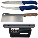 Casa si Gradina/Bucatarie si vesela/Vesela si tacamuri/Cutite si seturi de cutite - Set de macelarie IdeallStore®, satar, injunghiat, filetat, suport magentic si ascutitoare, otel inoxidabl - Infinity.ro
