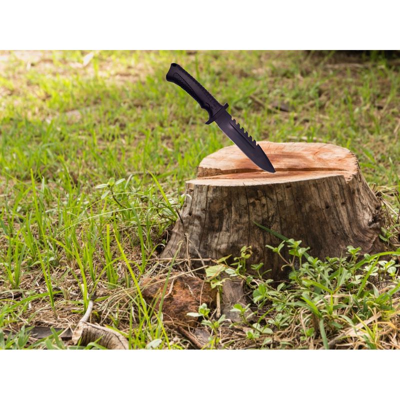 Sport si Outdoor - Camping - Cutite, bricege si accesorii - Cutite si bricege - Cutit de vanatoare IdeallStore®, Hunting Etiquette, 29 cm, otel inoxidabil, negru - Infinity.ro